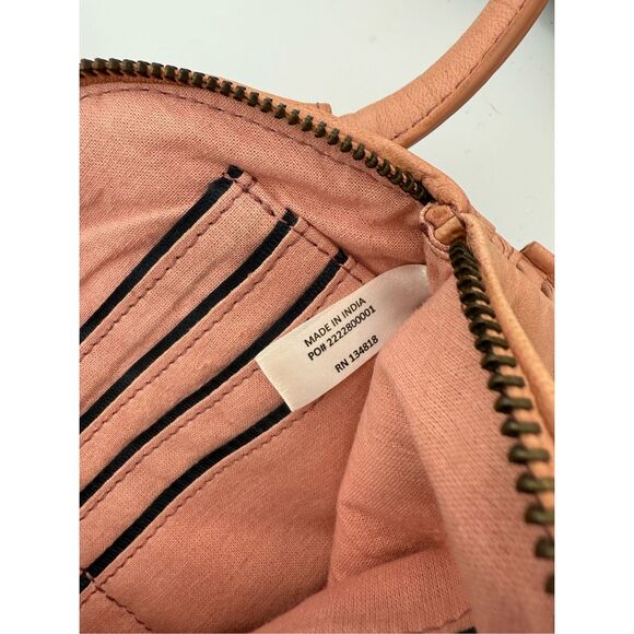 Hobo Womens Dusty Rose Woven Leather Wristlet Clutch Handbag
